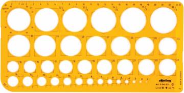 Šablona Rotring krogi 2897