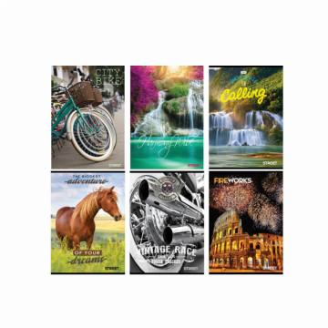 Zvezek trdi Street Young A4 črte z robom A4 5004