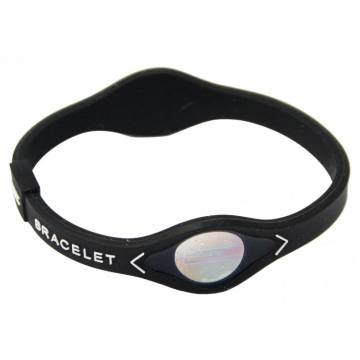Energijska silikonska zapestnica Črna  7783