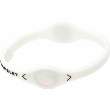 Energijska silikonska zapestnica Bela  7785