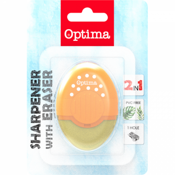 Šilček in radirka Optima Fluo 10974