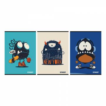 ZVEZEK STREET MONSTERS A5 BI 54L HQ.P. A5 10888