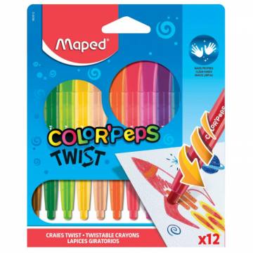 BARV. VOŠČENE MAPED TWISTABLE 12/1 12326