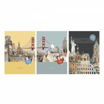 Zvezek Street City break A4 črte z robom A4 12448